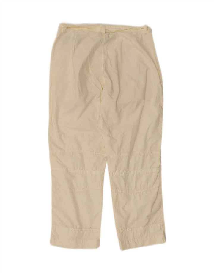 HELLY HANSEN Womens Straight Cropped Trousers Medium W28 L23 Yellow Cotton Vintage Helly Hansen and Second-Hand Helly Hansen from Messina Hembry 