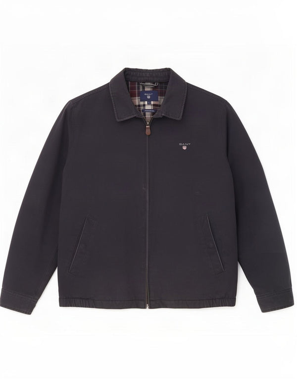 Gant Herren Bomberjacke UK 40 Große marineblaue Baumwolle