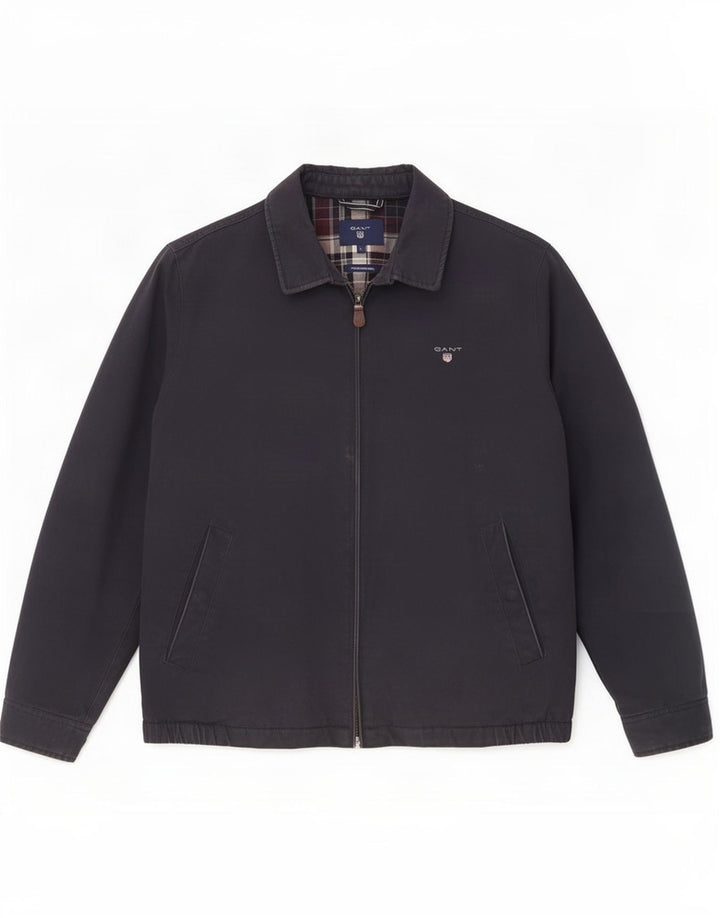 Gant Herren Bomberjacke UK 40 Große marineblaue Baumwolle