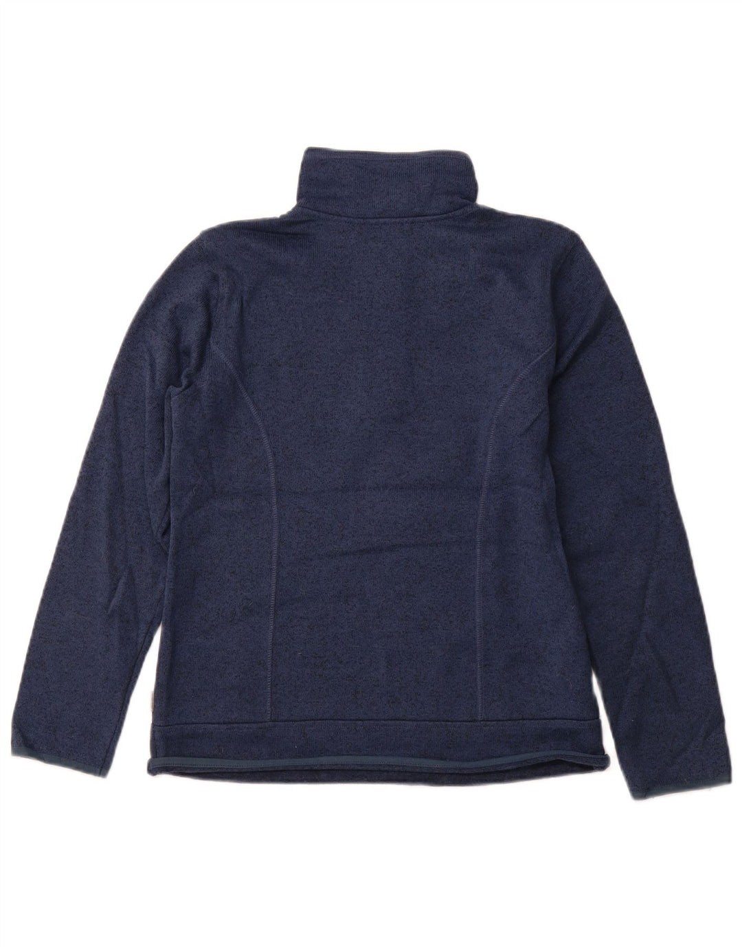 EDDIE BAUER Damen-Sweatshirt mit Reißverschluss am Hals, Gr. 10, klein, blau gefleckt