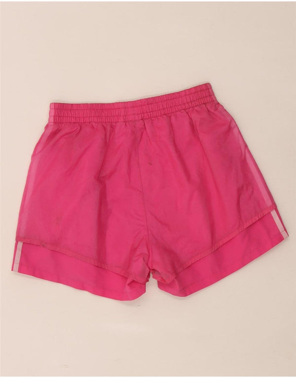 Adidas Damen Sportshorts UK 12 Mittelrosa Polyester