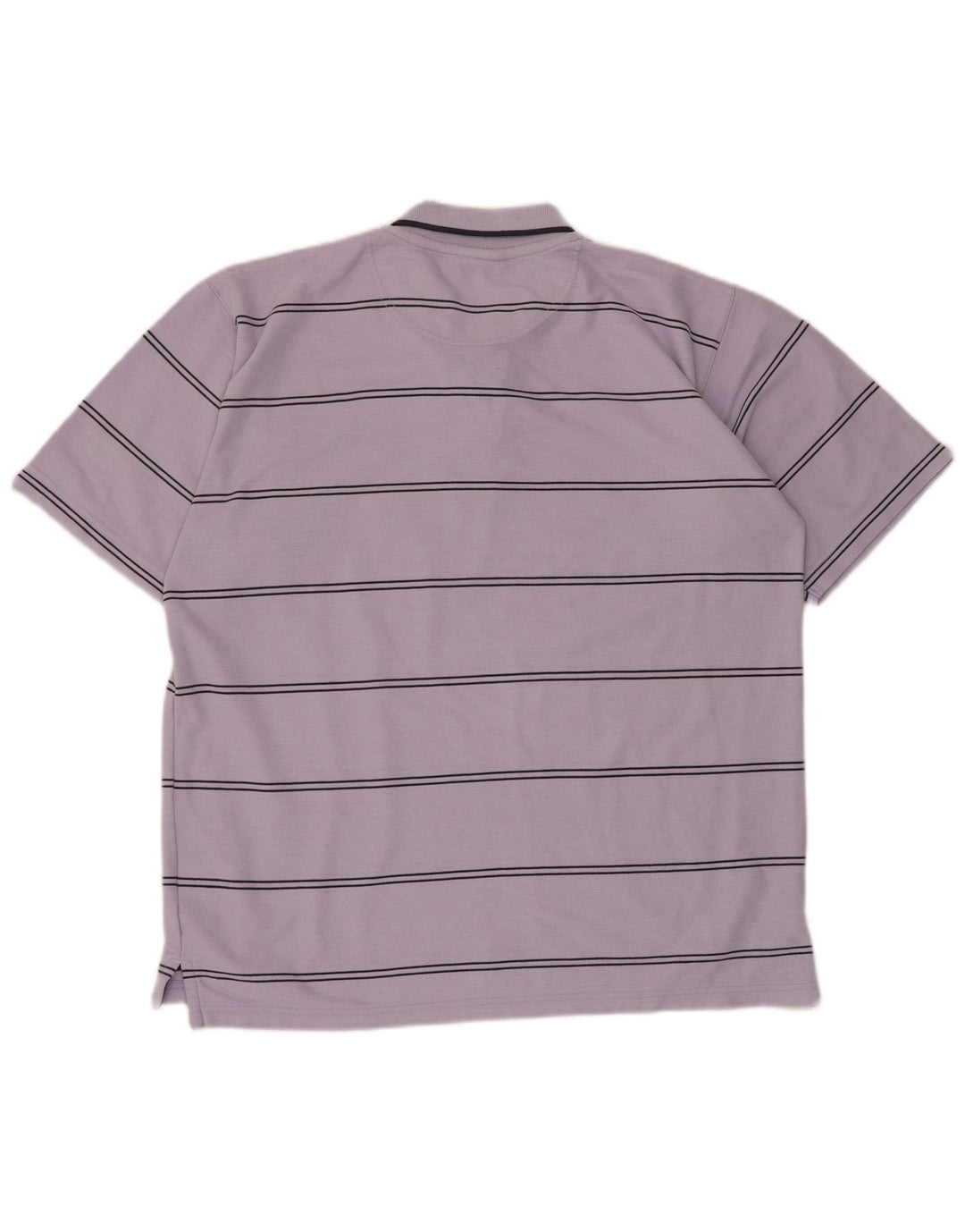 Umbro Herren-Poloshirt, großes lila gestreiftes Polyester