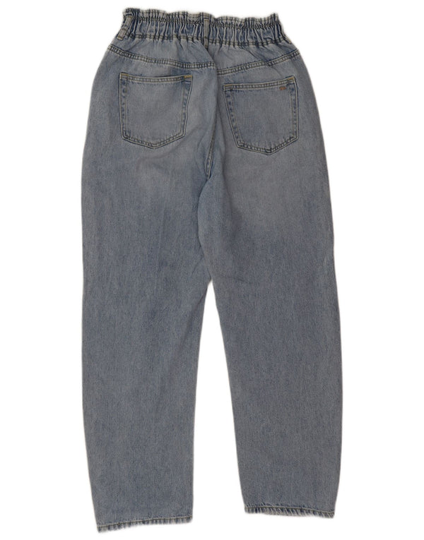 Zara Damen High Waist Tapered Jeans EU 40 Medium W30 L28 Blau