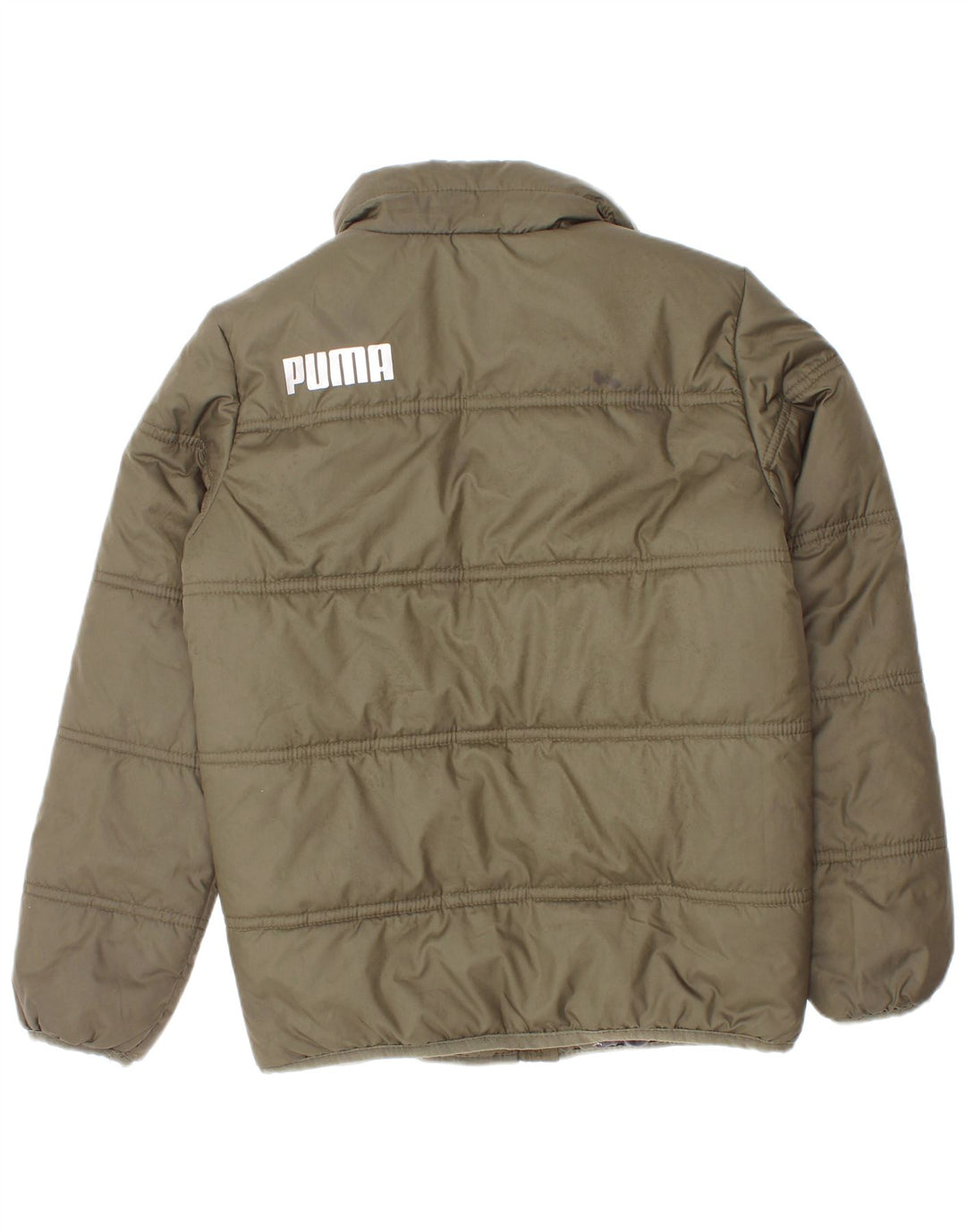 Puma Jungen Grafik gepolsterte Jacke 5–6 Jahre Khaki Polyester