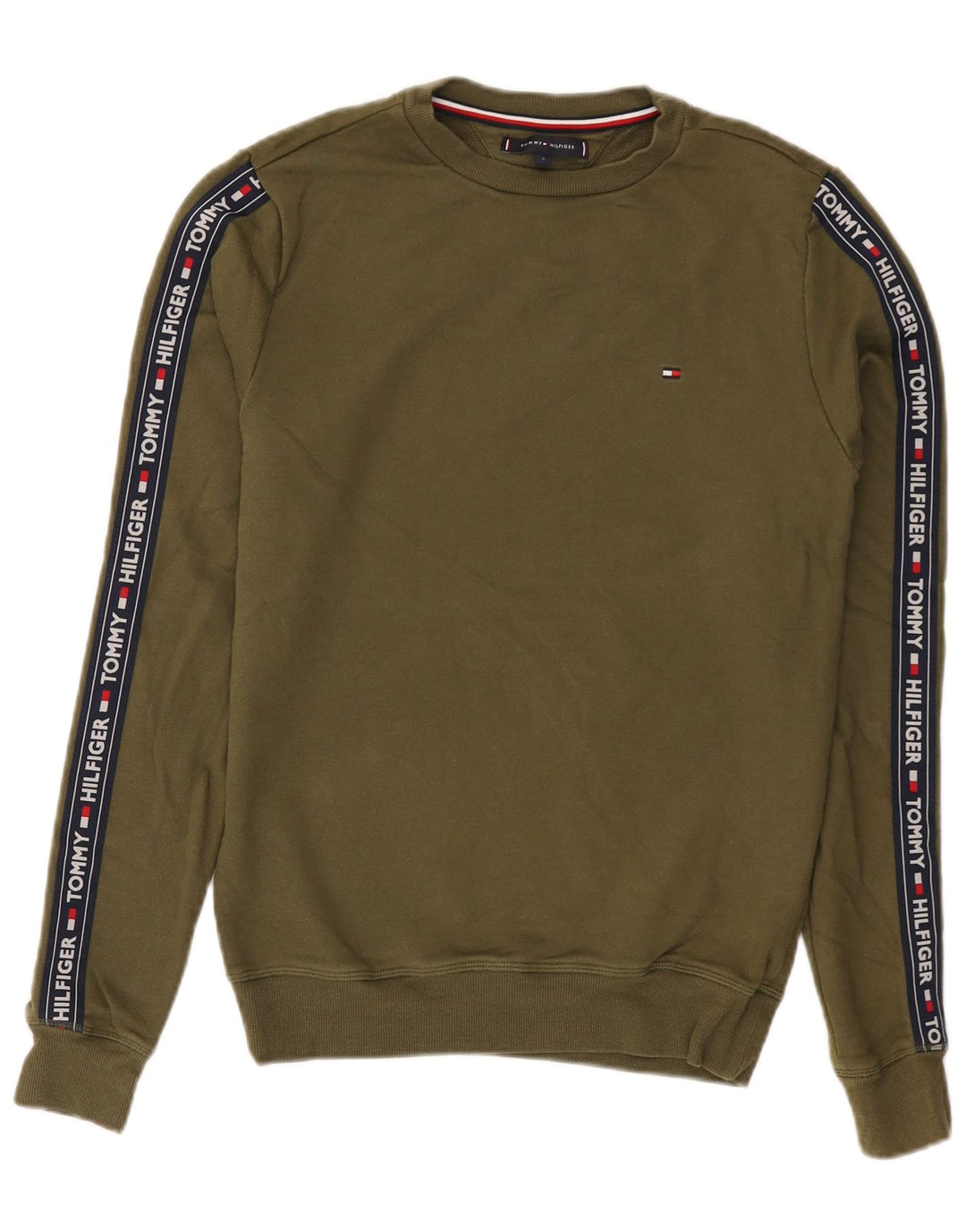 Tommy Hilfiger Herren-Sweatshirt mit Grafik, Größe S, Khaki, Baumwolle