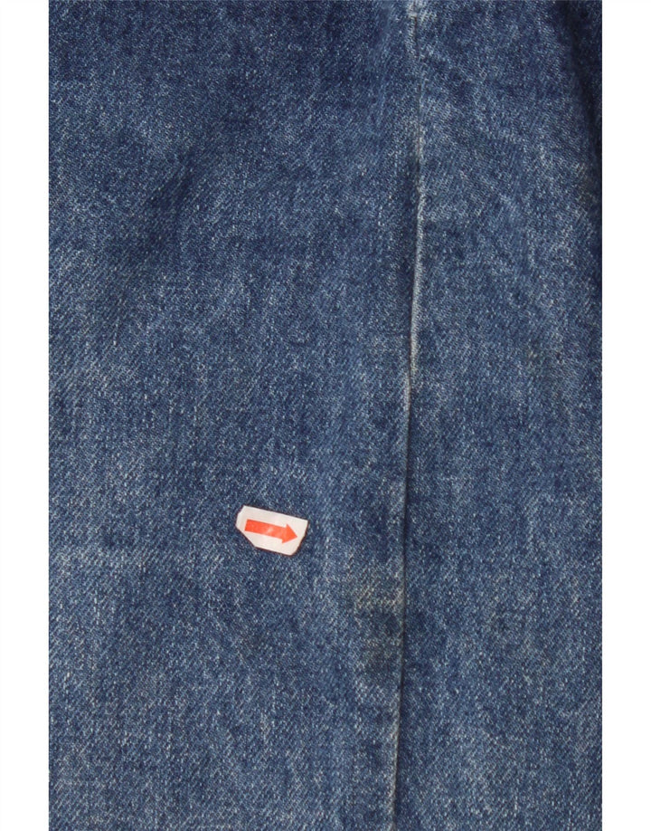 VINTAGE Jeansrock mit hohem Bund für Mädchen, 15–16 Jahre, W24, blaue Baumwolle