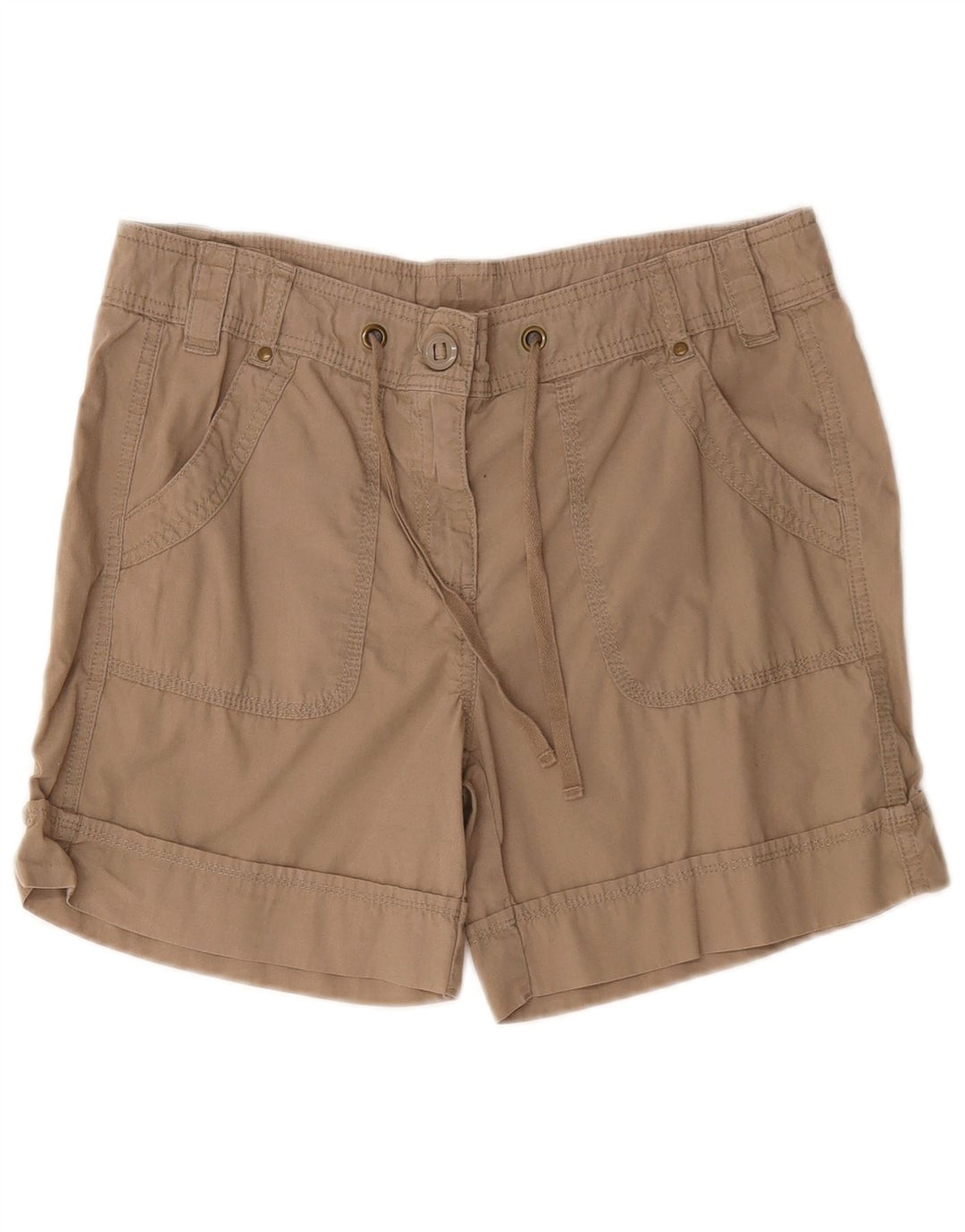 Marks & Spencer Damen Cargoshorts UK 12 Medium W32 Khaki Baumwolle