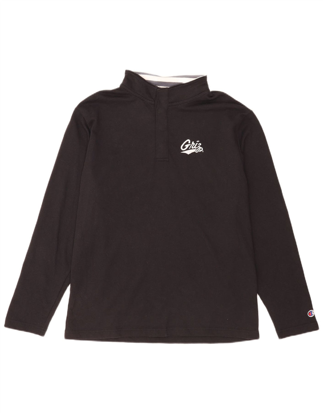 Champion Herren-Top, langärmelig, mittelschwarz, Baumwolle