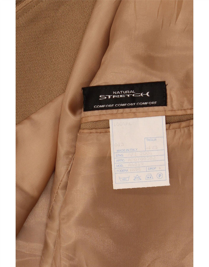 VINTAGE Damen Blazerjacke IT 48 XL Braunes Polyester