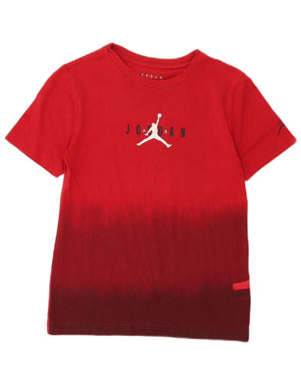 Jordan T-Shirt mit Grafik für Jungen, 10–11 Jahre, Mittelrot, Batikfärbung