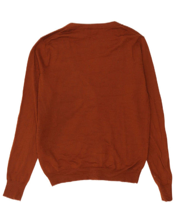 Zara Damen-Cardigan-Pullover UK 10 Kleines braunes Acryl