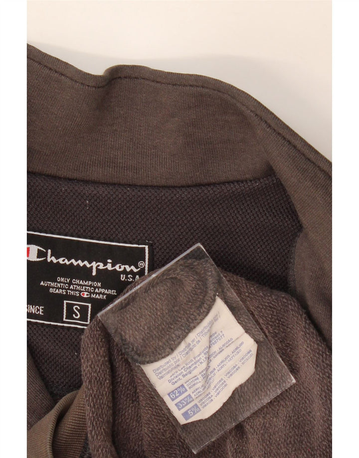 CHAMPION Mens Zip Neck Sweatshirt Jumper Small Grey Cotton Vintage Champion and Second-Hand Champion from Messina Hembry 