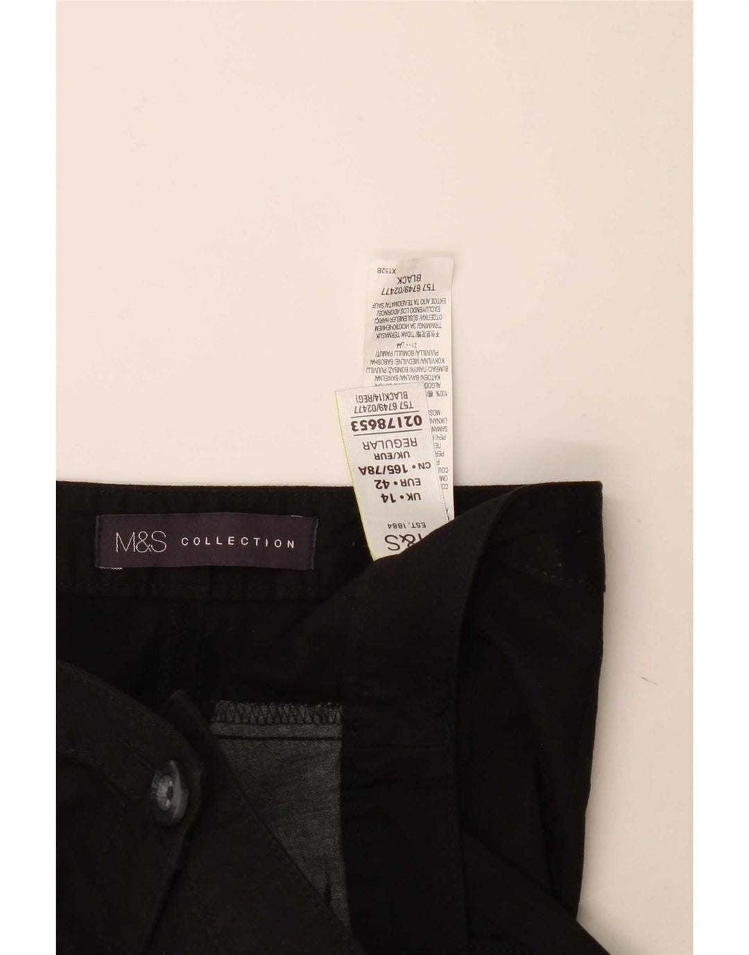 Marks & Spencer Damen Capri-Hose, normal, UK 14, Größe L, W34, L24, Schwarz