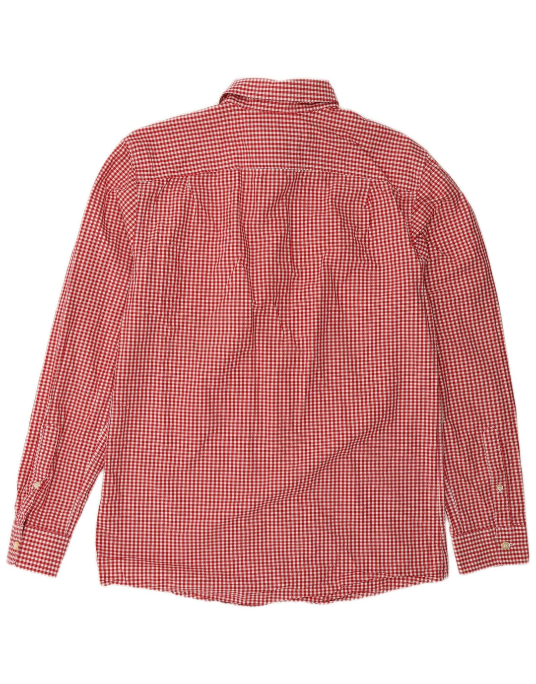 Jack Wills Herrenhemd aus mittelroter Gingham-Baumwolle