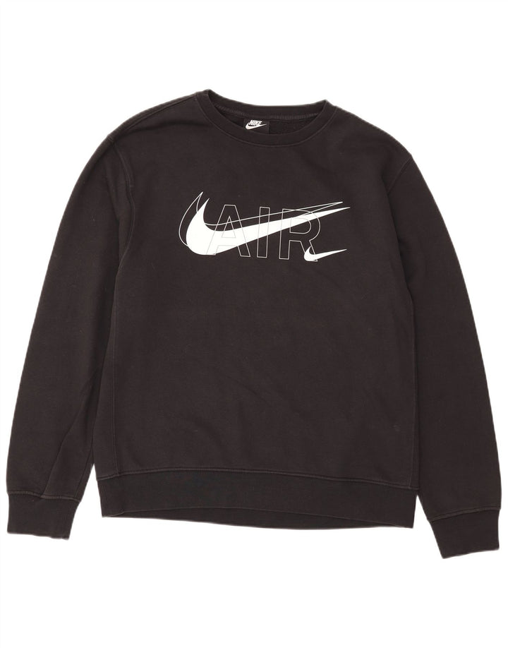 Nike Herren-Sweatshirt mit Grafik, mittelschwarz, Baumwolle