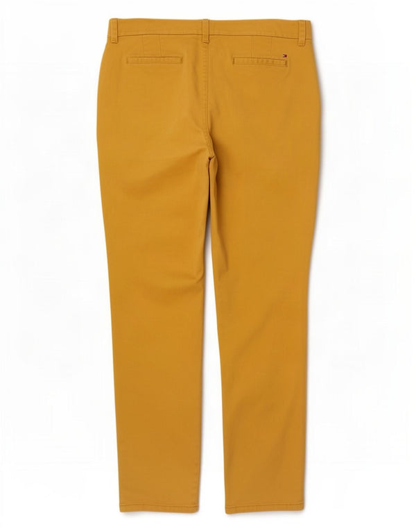 Tommy Hilfiger Damen Stretch-Chinohose US 12 Large W34 L31 Gelb