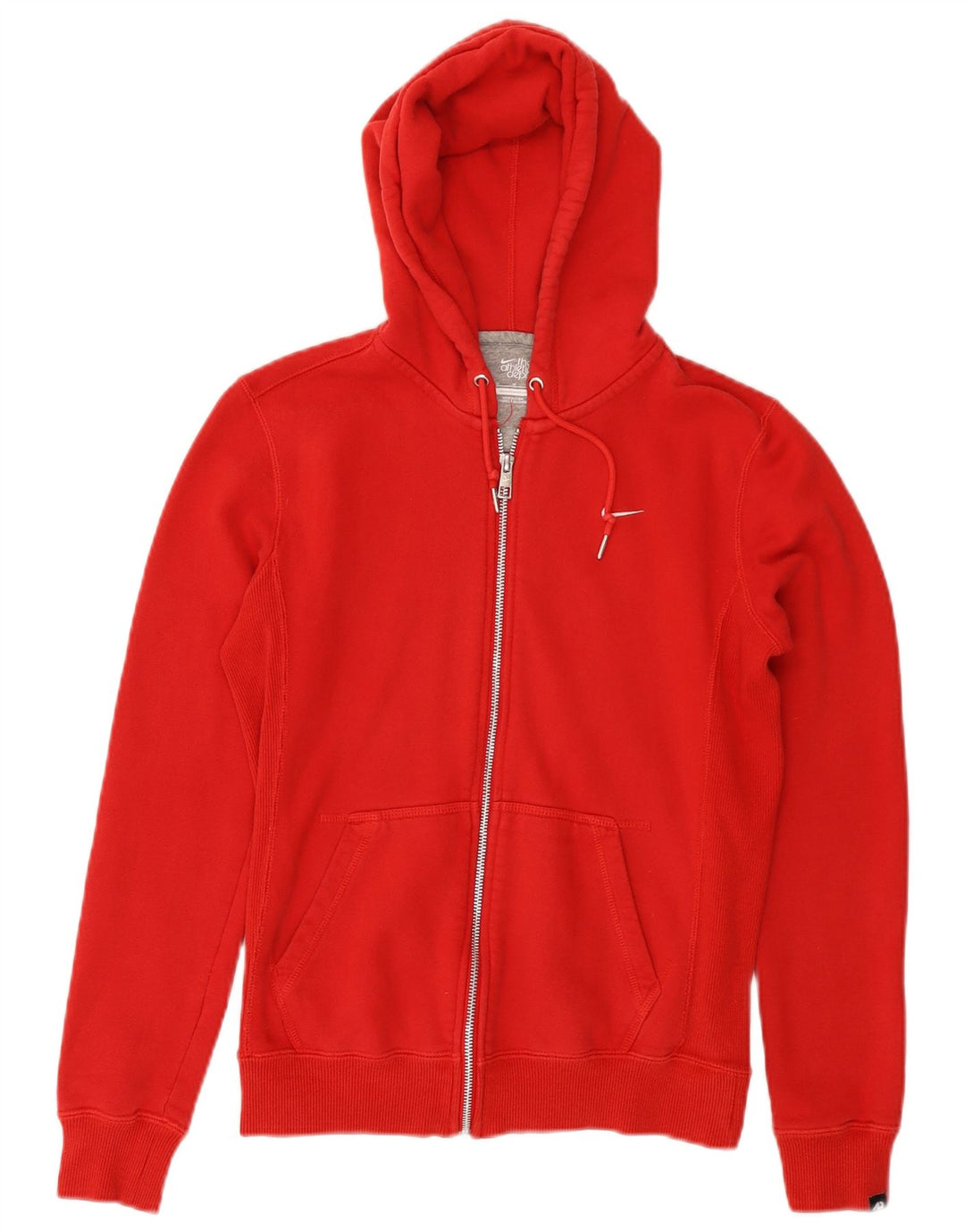 NIKE Damen-Kapuzenpullover mit Reißverschluss, UK 12, mittelrot, Baumwolle