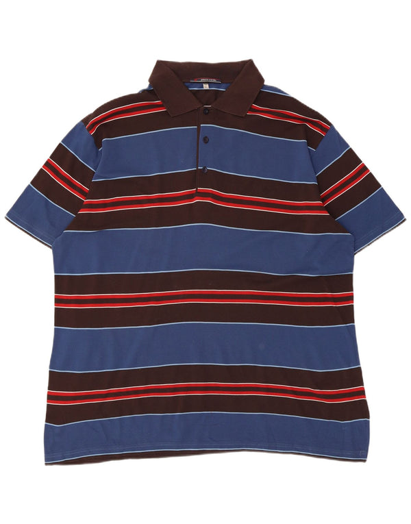 Pierre Cardin Herren-Poloshirt XL, blau gestreift, Baumwolle
