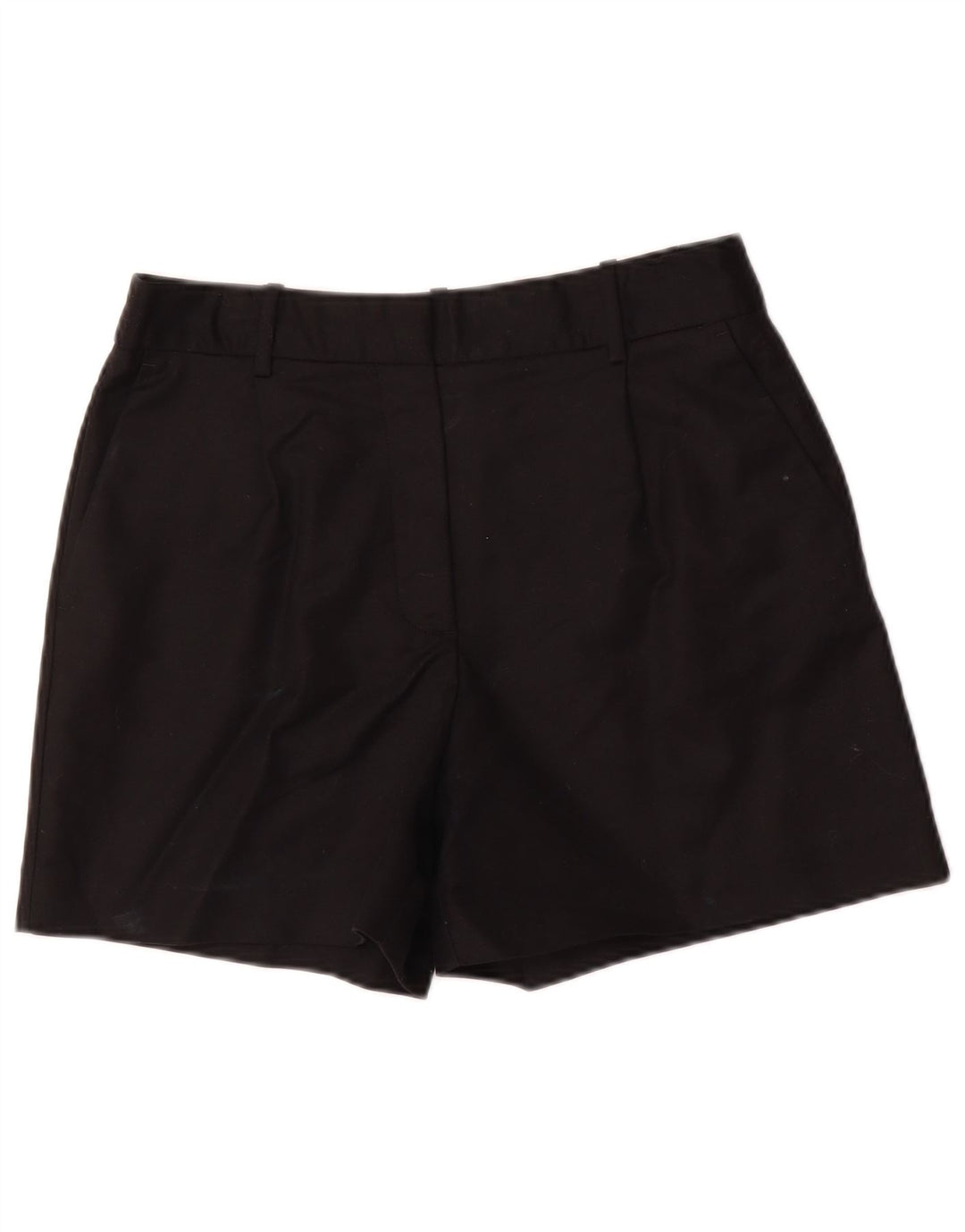 Zara Damen Pegged Chino Shorts Medium W28 Schwarze Baumwolle