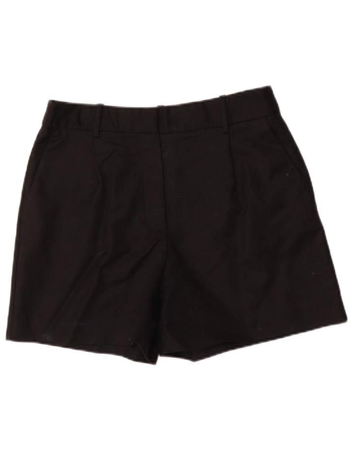Zara Damen Pegged Chino Shorts Medium W28 Schwarze Baumwolle