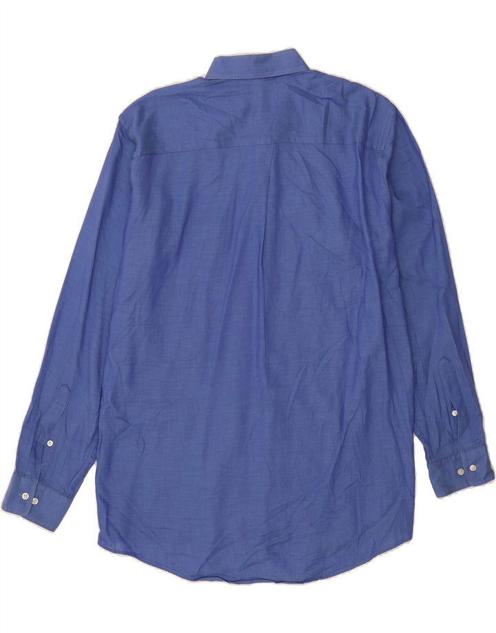 DKNY Mens Shirt Size 16 Large Blue Cotton Vintage Dkny and Second-Hand Dkny from Messina Hembry 