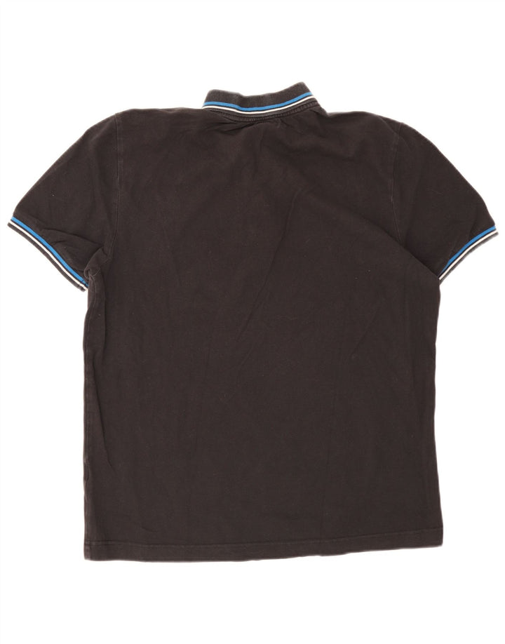 Kappa Herren-Poloshirt, groß, schwarz gestreift