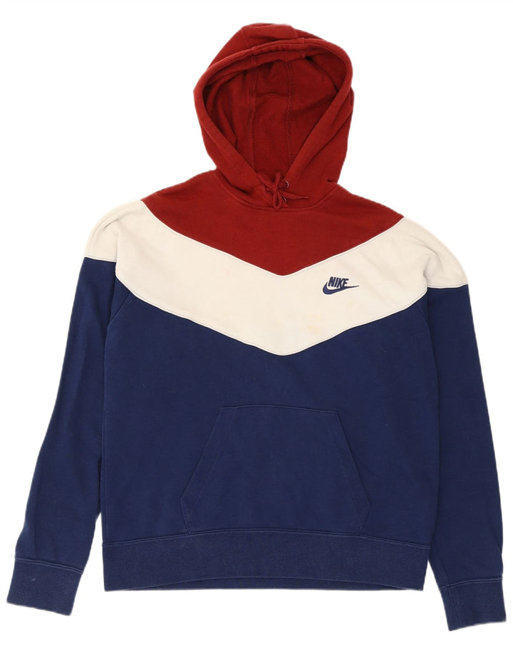 Nike Damen-Pullover mit übergroßem Kapuzenpullover, Gr. 10, Größe S, mehrfarbig, Farbblock