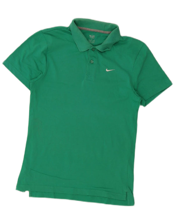 Nike Herren Poloshirt UK 34/36 Small Grüne Baumwolle