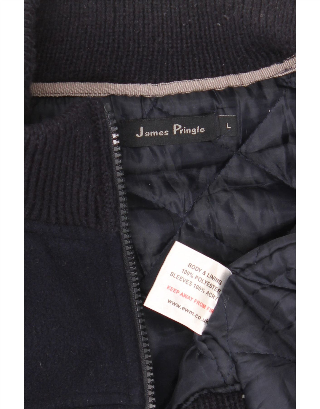 James Pringle Herren-Fleecejacke mit lockerer Passform, UK 40, Größe L, Marineblau, Polyester