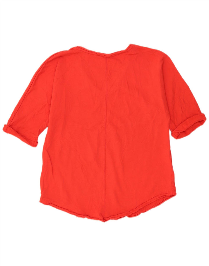 Marks & Spencer Damen Per Una Übergroßes Top 3/4 Ärmel UK 10 Small Rot