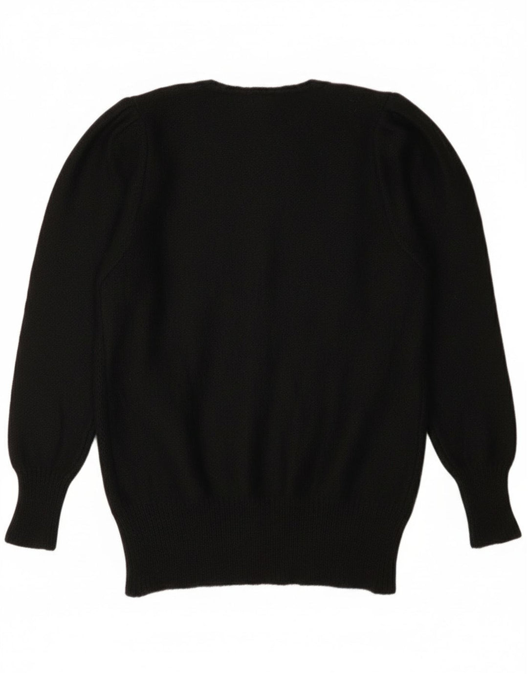Vintage Damen Pullover mit Rundhalsausschnitt IT 44 Medium Schwarz