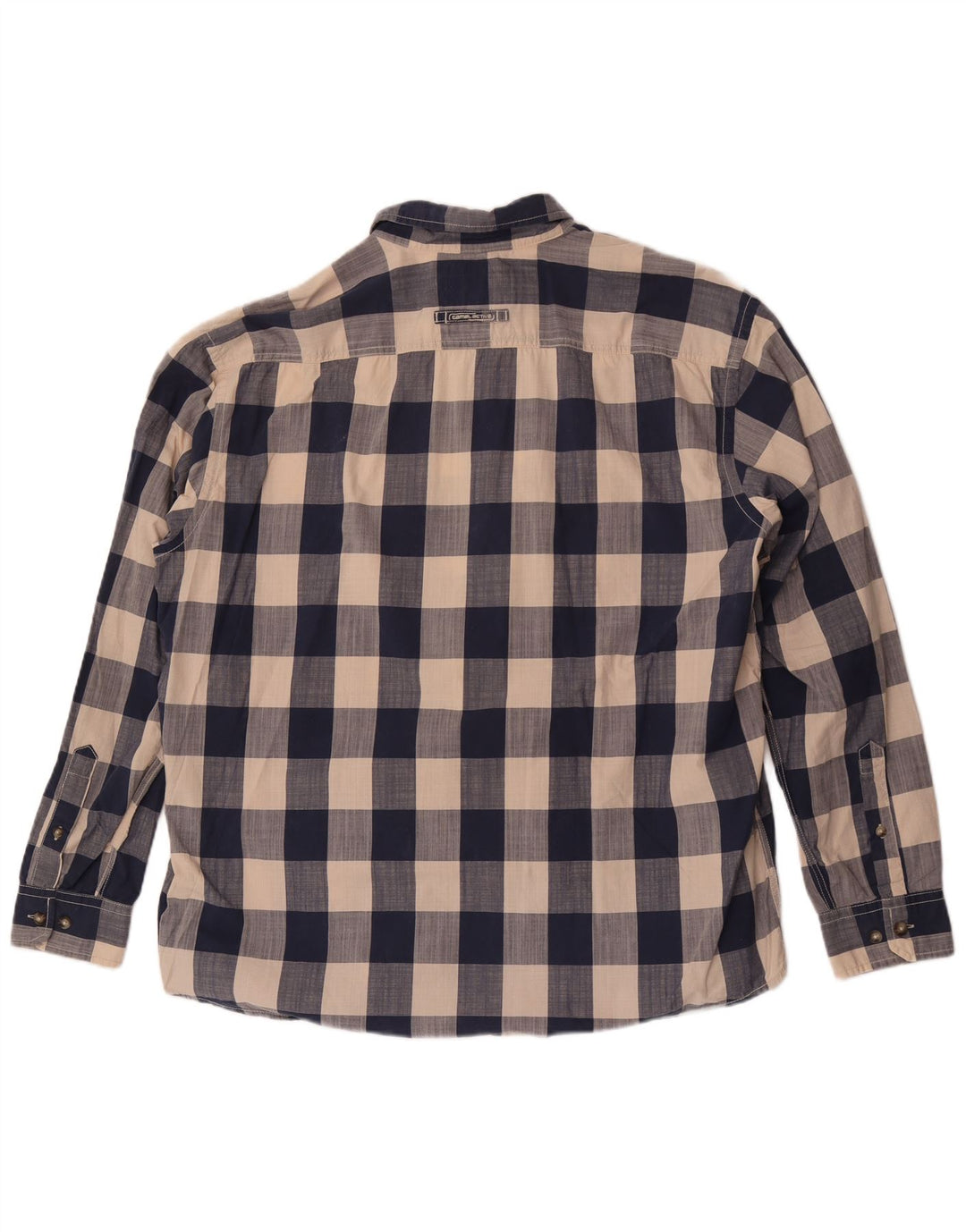 Camel Active Herren-Hemd mit regulärer Passform, 2XL, Marineblau, Gingham-Baumwolle