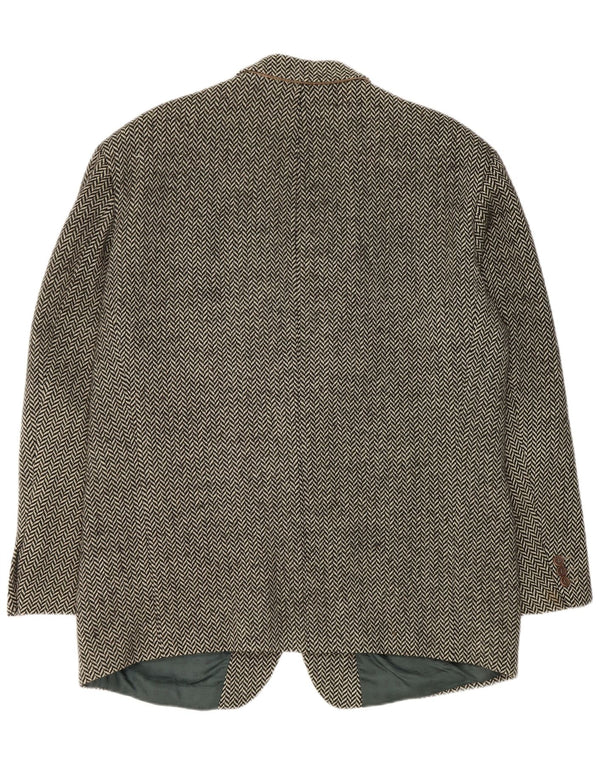 Hugo Boss Herren-Blazer mit 2 Knöpfen, EU 56, 3XL, schwarzes Fischgrätenmuster