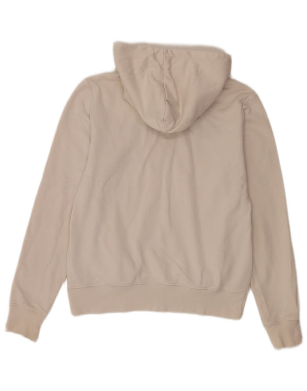 Champion Womens Graphic Hoodie Pullover UK 10 Small Weiße Baumwolle