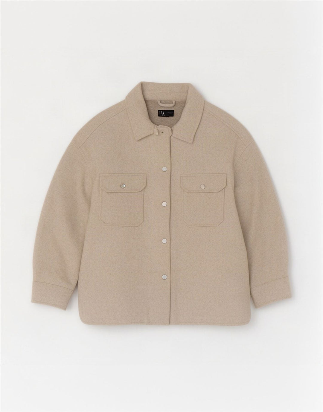 Zara Damen Overshirt Flanellhemd UK 8 XS Beige Polyester