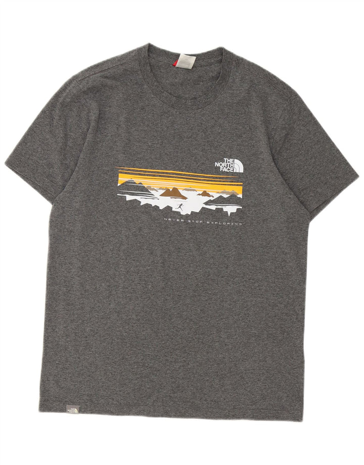THE NORTH FACE Herren Grafik-T-Shirt-Oberteil aus mittelgrauer Baumwolle