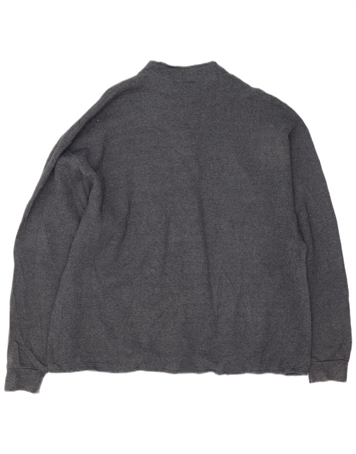 RUSSELL ATHLETIC Herren-Sweatshirt mit grafischem Reißverschluss, 2XL, graue Baumwolle