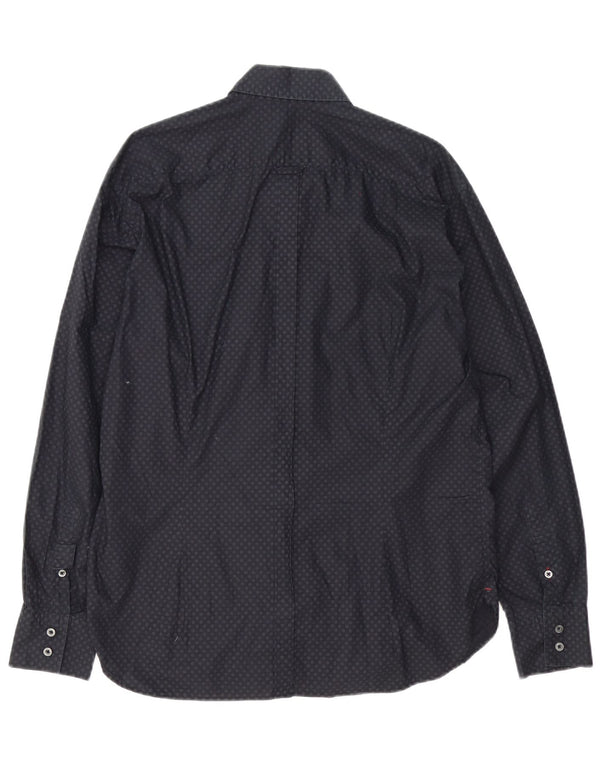Paul Smith Mens Classic Fit Shirt XL Black Spotted Cotton