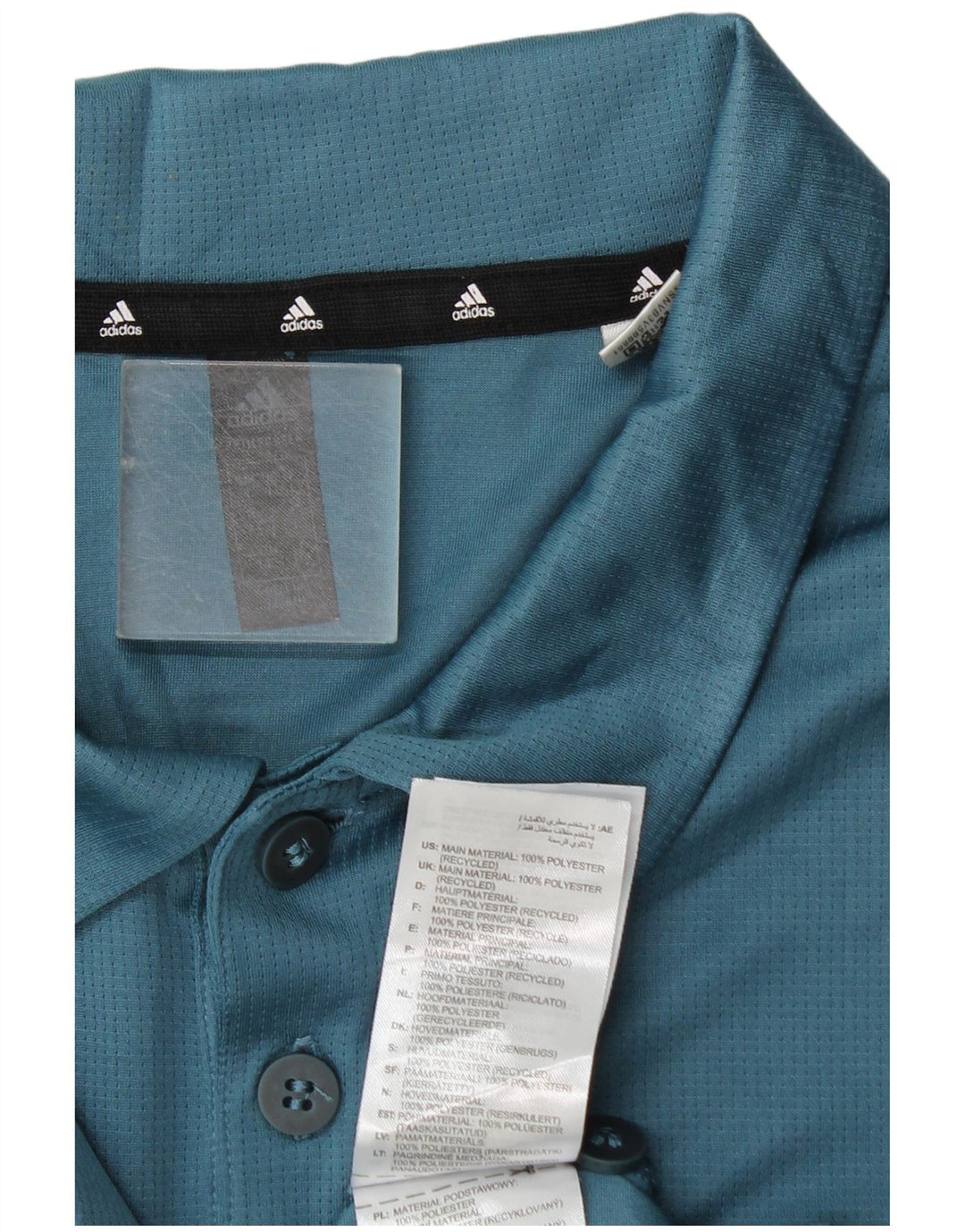 Adidas Herren Aeroready Poloshirt, großes blaues Polyester