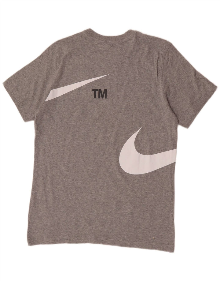 Nike Herren-T-Shirt mit Grafik, mittelgraue Baumwolle