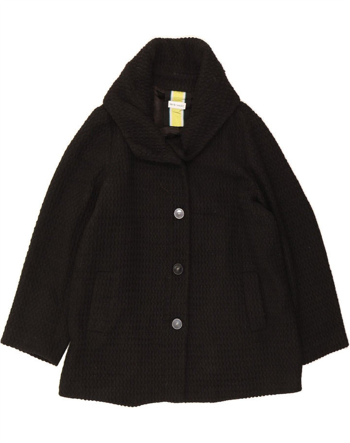 PERTE BY KRIZIA Womens Overcoat UK 16 Large  Black Acrylic Vintage Perte by Krizia and Second-Hand Perte by Krizia from Messina Hembry 