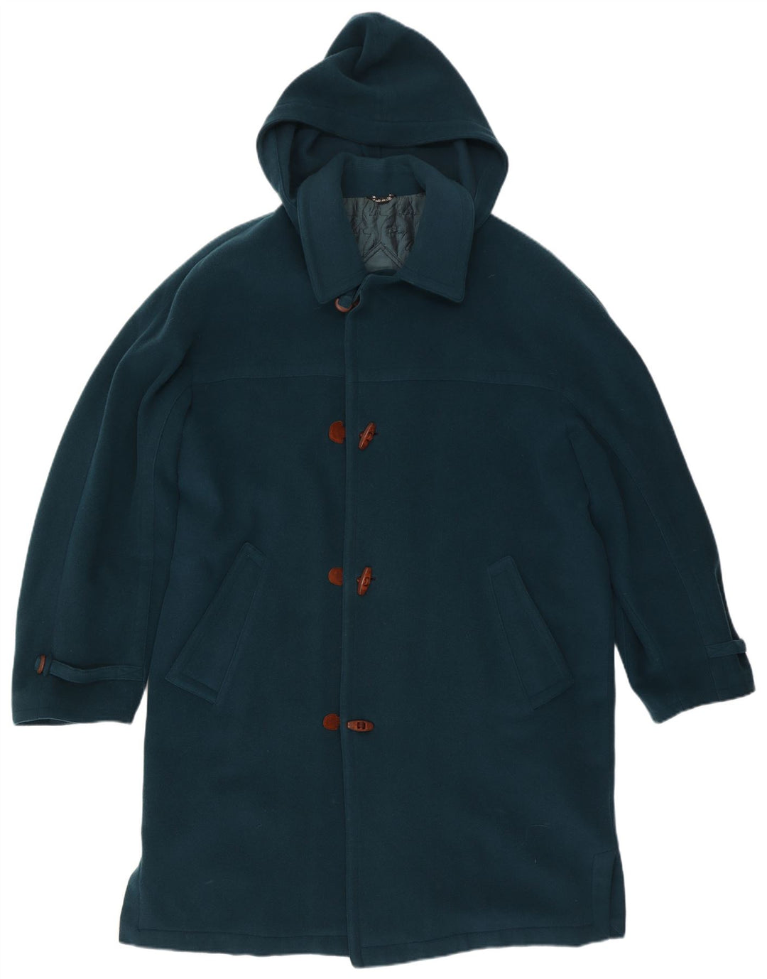 Pal Zileri Herren-Dufflecoat mit Kapuze IT 52 XL, blaue Wolle