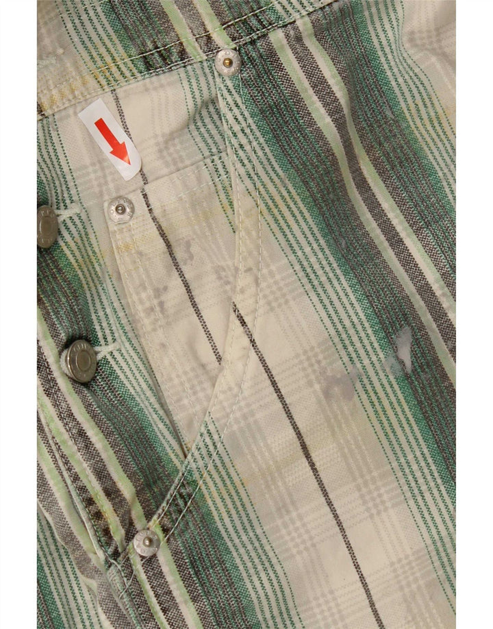 S.Oliver Damen-Latzhose, Größe M, W32, L29, grün kariert, Baumwolle