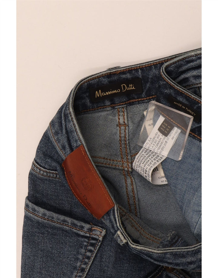 Massimo Dutti Damen Cigarette Straight Jeans EU 42 Large W32 L27 Blau