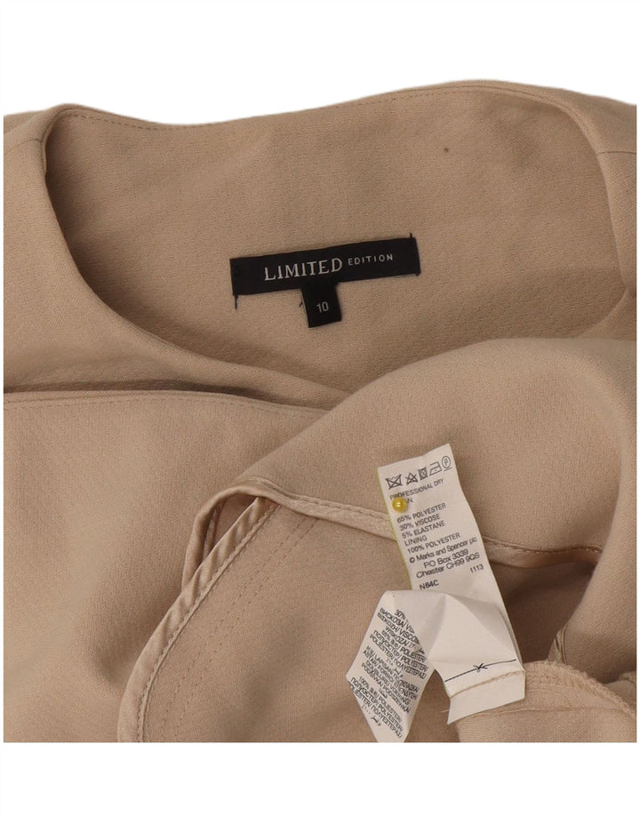 Marks & Spencer Damen Longline ärmellose Blazerjacke UK 10 Small Beige