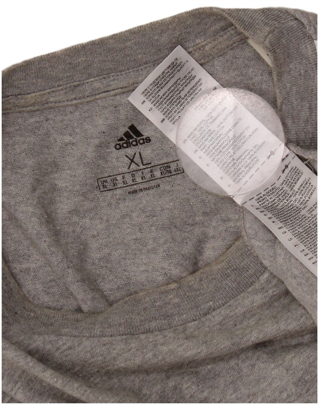 Adidas Herren T-Shirt Top XL Grau Baumwolle