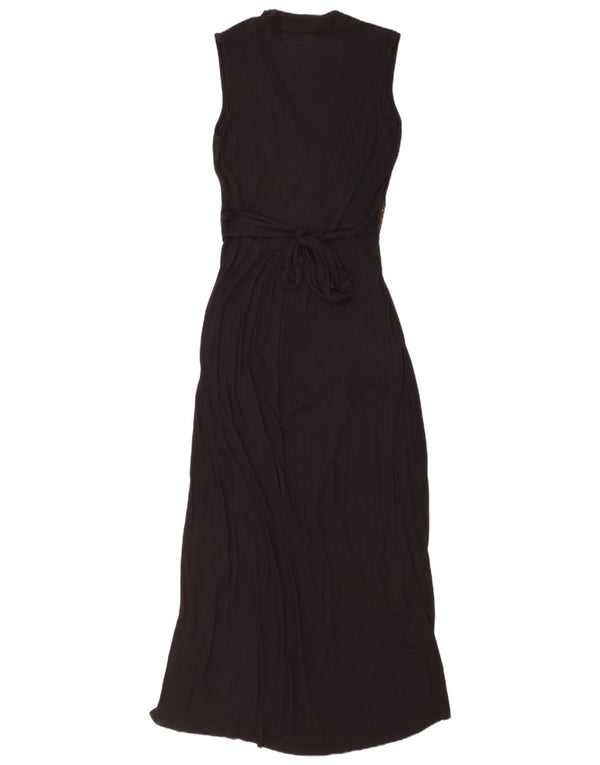 Monsoon Damen Ärmelloses Maxikleid UK 12 Medium Schwarz