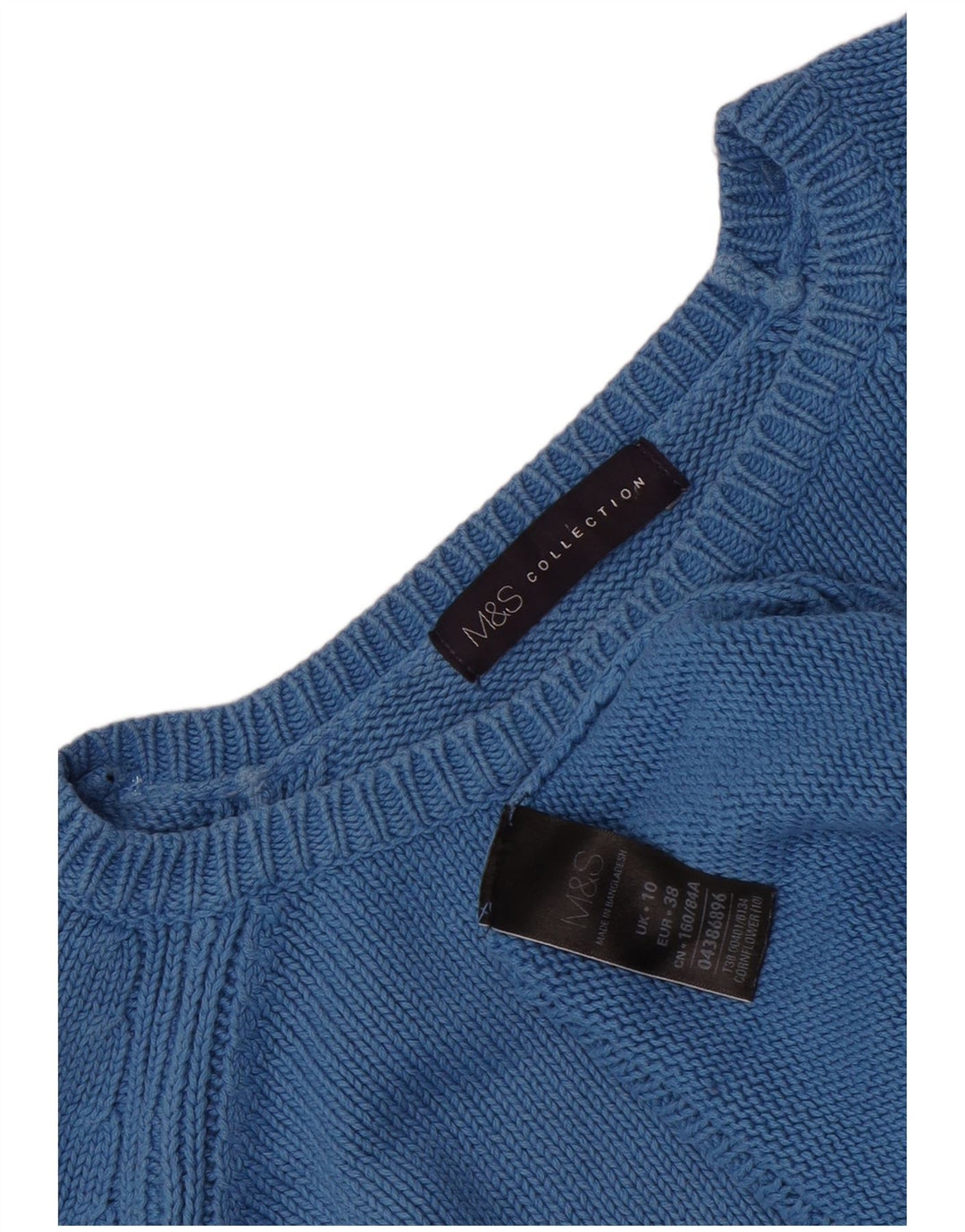 Marks & Spencer Damen-Pullover, übergroß, U-Boot-Ausschnitt, Gr. 10, Größe S, Blau