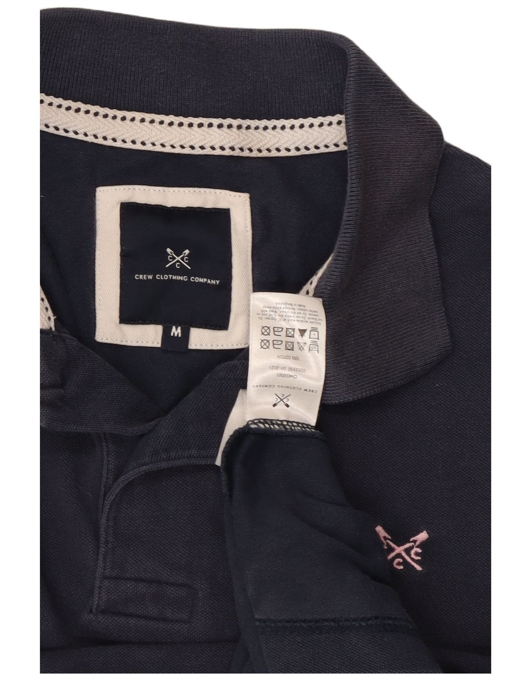 Crew Clothing Herren-Poloshirt aus mittelblauer Baumwolle