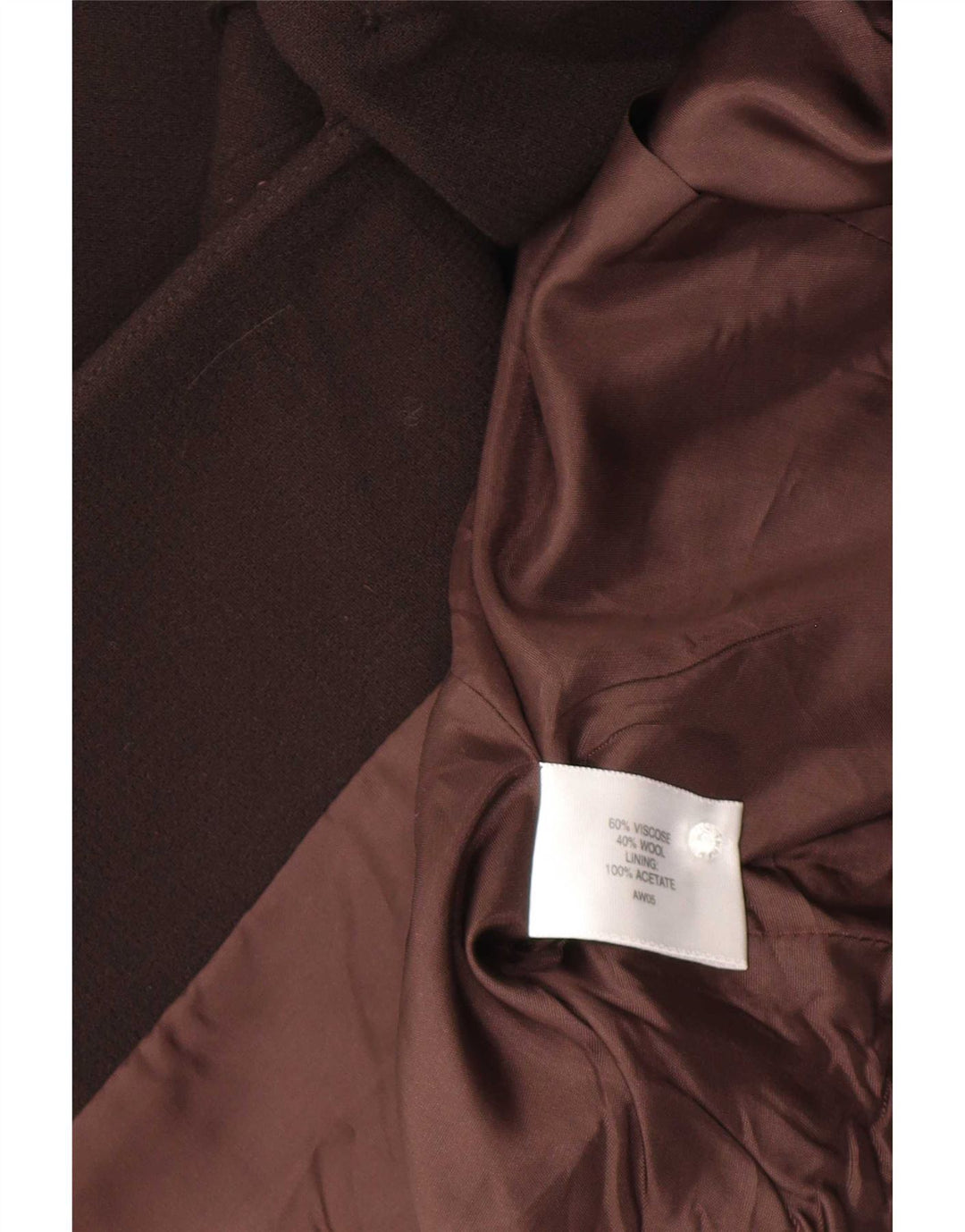 CC Damen 1-Knopf-Blazerjacke UK 16 Große braune Viskose